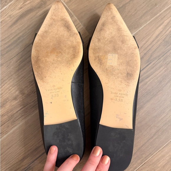 Kate Spade Deneuve Black Pointed Flats - Picture 7 of 10
